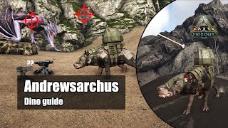 Andrewsarchus guide  PVP Tested explained basics counters turret mode  ARK Survival Evolved [upl. by Wandis]