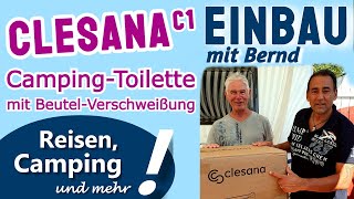 CLESANA C1  wasserlose Campingtoilette  kompletter Einbau Anschluss und Inbetriebnahme  DIY [upl. by Letnwahs95]