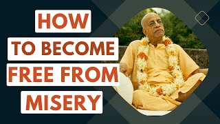 How to be free from misery  Srila Prabhupada Short Lectures Bhagavatam prabhupadavani [upl. by Adalheid]