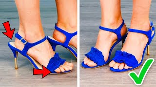 35 EASY WAYS TO IMPROVE YOUR SHOES  SMART GIRLY HACKS [upl. by How]