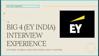 EY Virtual Interview Experience Big 4 Statutory Audit Questions asked Preparation required [upl. by Nanor609]