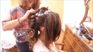 Acconciatura semiraccolto Sposa 2016  IDParrucchieri  Wedding hairstyle [upl. by Janenna]