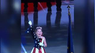 8yearold Kinsley Murray Delivered Passionate Performance Of The National Anthem At The Pacers Game [upl. by Anitniuq108]