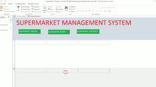 how to create Supermarket management system in access [upl. by Am835]