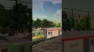 RAJDHANI EXPRESS CROSSING ERNAKULAM EXPRESS  INDIAN TRAIN SIM 2024 shorts [upl. by Oiramel]