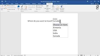 How to Add Combo Box to Choose option in Word [upl. by Emanuele52]