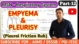 Empyema amp pleurisy  definition causes symptoms treatment  respiratory msn part12 [upl. by Greff]