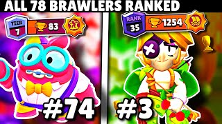 Ranking ALL 78 Brawlers in Showdown  TIER LIST Season 25 [upl. by Ahsatan608]