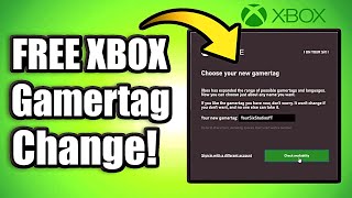 How to CHANGE XBOX GAMERTAG FOR FREE PICK ANY XBOX LIVE NAME [upl. by Cherlyn]