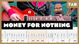 Dire Straits  Money for Nothing  Guitar Tab  Lesson  Cover  Tutorial [upl. by Mochun]