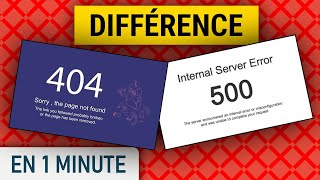 Les 2 erreurs principales sur Internet 404 vs 500 [upl. by Marcoux]