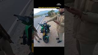 Road 🛣️ Rage With Police 👮 Police Pakad Liya 😟 bike rider police shorts ytshorts motovlog fun [upl. by Randell]