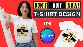 CREATE great TShirt designs on CANVA Tutorial [upl. by Duwalt]