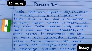 Essay on Republic Day Republic Day essay writing in english [upl. by Selassie]