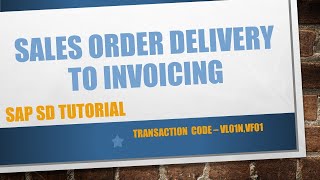 How to create Sales order Delivery amp Invoice in SAP VL01N amp VF01 [upl. by Erdried]