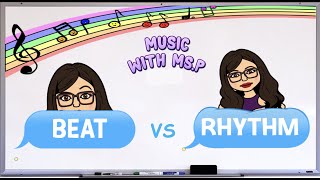 Primary Music Lesson  Beat vs Rhythm [upl. by Aubrette]