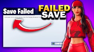 How To Fix Unknown Error While Saving Replay in Fortnite PCXboxPS5 [upl. by Naarah]