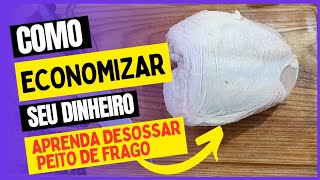 como desossar peito de frango e fazer bife [upl. by Anuaik]