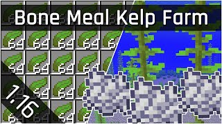 Bone Meal Kelp Farm Tutorial  130k per Hour  Minecraft Java 116 The Nether Update [upl. by Meara726]