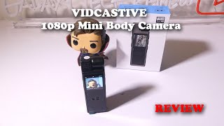 VIDCASTIVE 1080p Mini Body Camera REVIEW [upl. by Hernandez818]