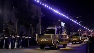 Grand parade in Cairo as Egyptian mummies move to new museum [upl. by Ellinehc]