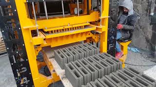 CONCRETE HOLLOW BLOCK MAKING MACHINE  HIGH QUALITY PAVINGCURBSTONE 905326382935 [upl. by Xuaeb459]