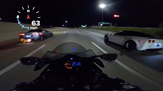 Ninja H2 Vs C6 ZR1 Duo [upl. by Marti]