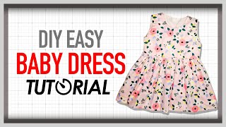 DIY Easy Baby Dress  Tutorial [upl. by Aeiram]