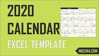 2020 Excel Calendar Template  Free Download  20 Calendar Designs [upl. by Nahtannhoj22]