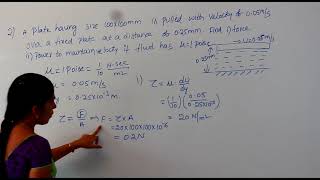 PROBLEM1 ON VISCOSITY OF FLUIDS  fluid mechanics [upl. by Leasim657]