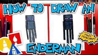 How To Draw An Enderman From Minecraft [upl. by Franckot]