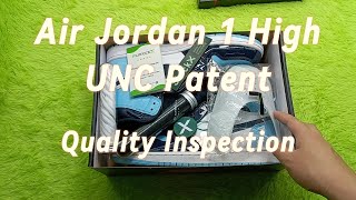 Air Jordan 1High UNC Patent Quality Inspection From PkStockX [upl. by Ailemaj]