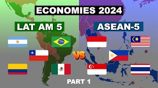 ASEAN5 vs LATIN AMERICA BIG 5 Part 1  Economy Comparison 2024  Economies 2024  Facts Nerd [upl. by Danya777]