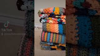 Crocheted Blankets  Handmade Craft Crafts Crafty Trend Trendy Tiktok Style Blanket Cute 😊 [upl. by Emmott]