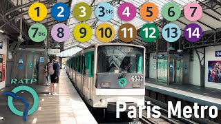 Paris metro all the lines compilation [upl. by Ellissa]