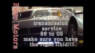 A4 Passat A6 transmission service diy by Edge Motors [upl. by Ahsatniuq954]