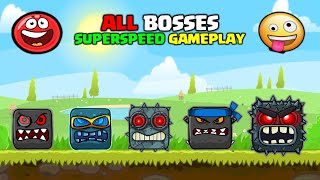 Red Ball 4  All Bosses Superspeed Gameplay [upl. by Eniad]