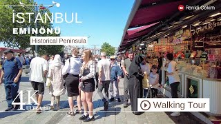 4K İstanbul Eminönü Walking Tour  June 2023 [upl. by Dercy]