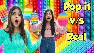 Pop it VS Real Food Challenge Bonus Video [upl. by Wilhelmina]