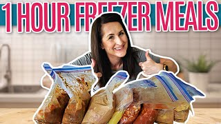 8 Chicken Freezer Meals in ONE HOUR  Shopping List [upl. by Odraude]