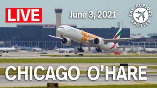 🔴 LIVE plane spotting at CHICAGO OHare ATC included June 3rd 2021 [upl. by Utas969]