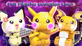 New Mega Construx Pokémon Build and Show Pikachu Evolution Trio  box overview [upl. by Ansaev365]