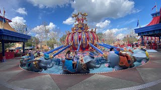 Dumbo the Flying Elephant Full Ride Through Magic Kingdom Walt Disney World [upl. by Mixie]