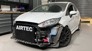 HOW TO INSTALL AIRTEC MOTORSPORT STAGE 2 INTERCOOLER FOR FIESTA MK7 ST180 [upl. by Alleunam323]