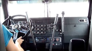 Kenworth W900L  3 Stick Shifting [upl. by Jacquenetta]