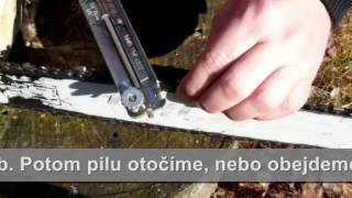 Broušení řetězu motorové pily  Sharpening chainsaw [upl. by Dinny]