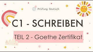 C1 Schreiben Teil 2 1  Goethe Zertifikat Modelltest  mit Lösung und Stoppuhr schriftlich [upl. by Ahsias667]