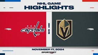 NHL Highlights  Capitals vs Golden Knights  November 17 2024 [upl. by Nnyrat747]