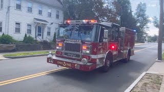 Stoneham Fire  Car 2 Engine 3 and Cataldo Ambulance responding [upl. by Ehtyaf]