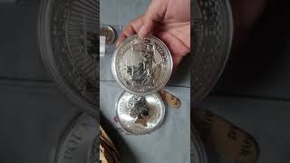 Silver unboxing 2 10 oz Britannia silver coins [upl. by Giovanni]